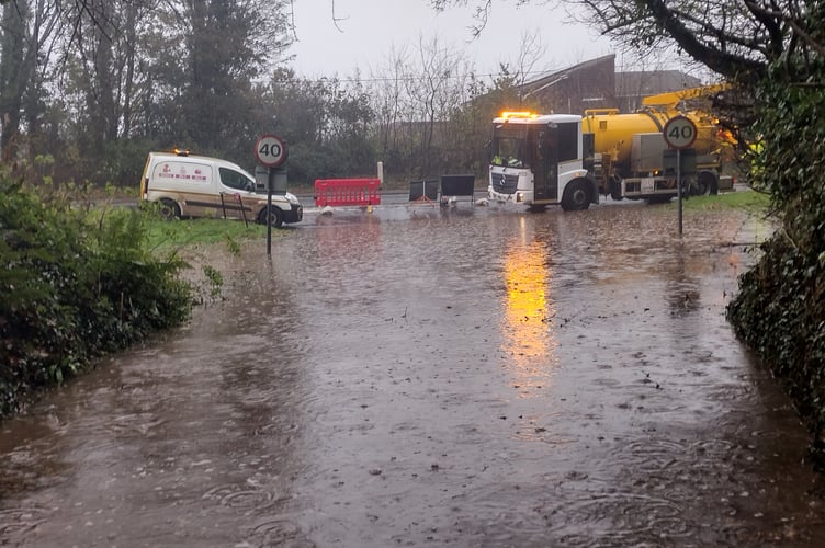 Flooding on the Oldway Road area in late 2023